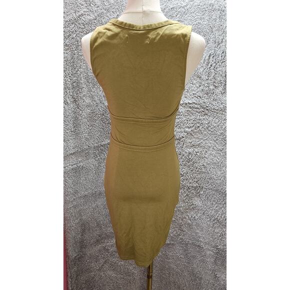 Urban Outfitters Bodycon Mini Dress Olive Army Green Corset Look Stretch Small S - Picture 3 of 4